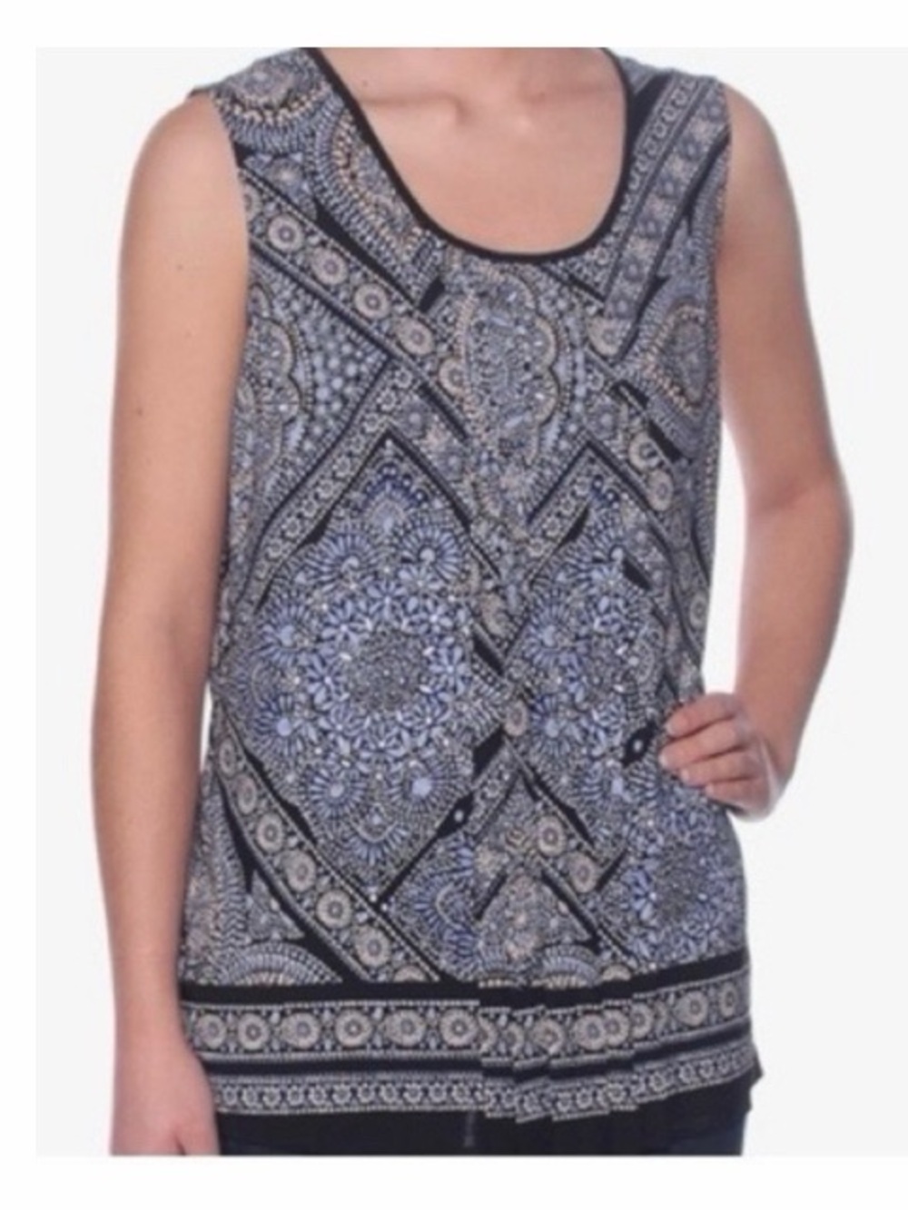 Tommy Hilfiger Pleated Floral Sleeveless‎ Top